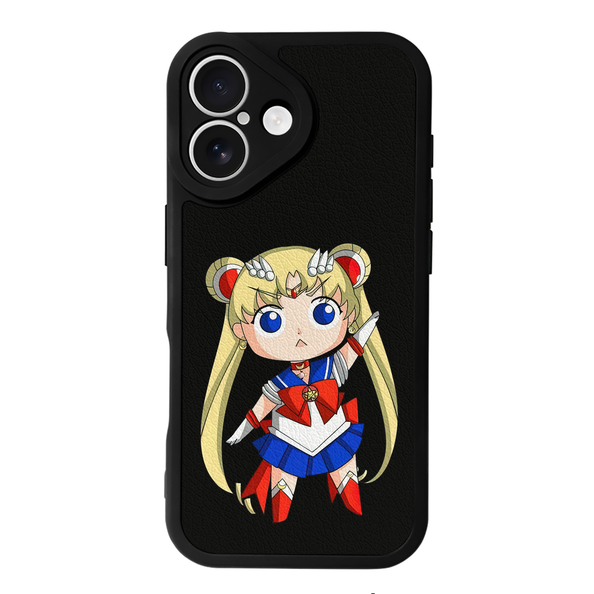 （画像用） 美少女戦士セーラームーン 月野 うさぎ つきの うさぎ Sailor Moon Tsukino Usagi 【iPhone 16シリーズ対応】シリコンスマホケース（レザー調） 材質：シリコン